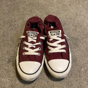 Burgundy CONVERSE Slip on Low Top Sneakers Size 8.5